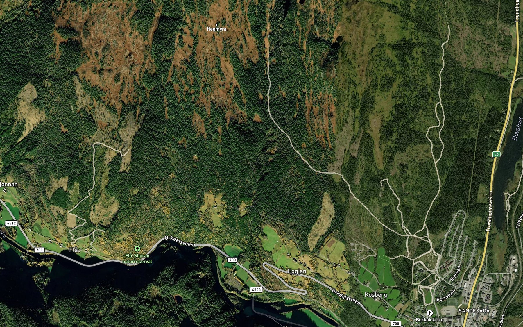 Satellite map of the Breida