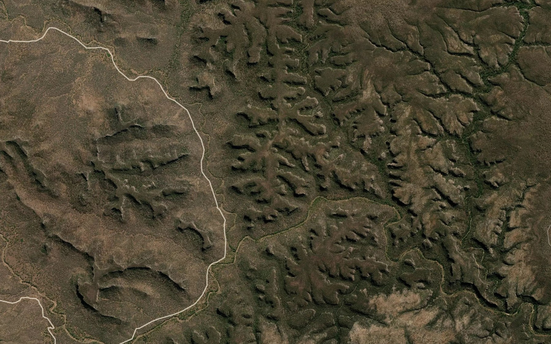 Satellite map of the Bell Creek