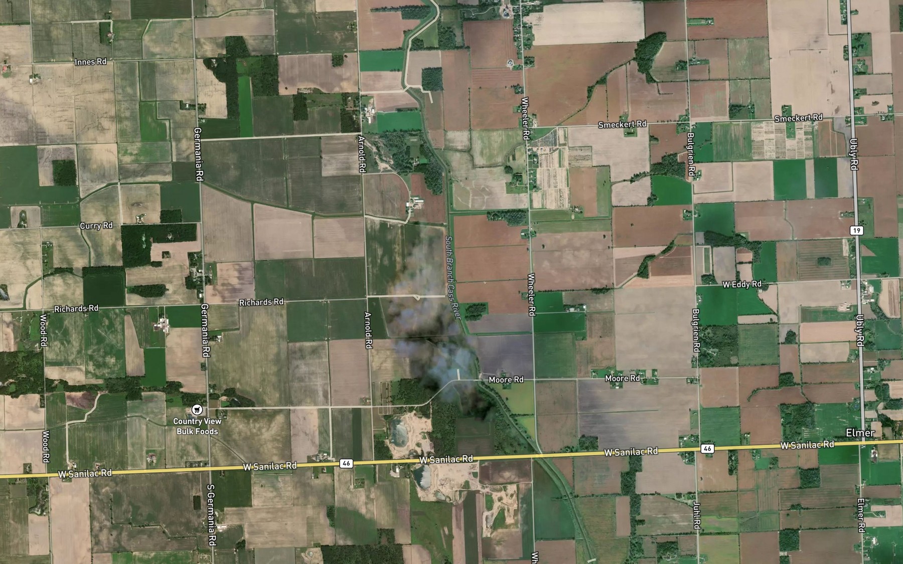 Satellite map of the Beaver Creek