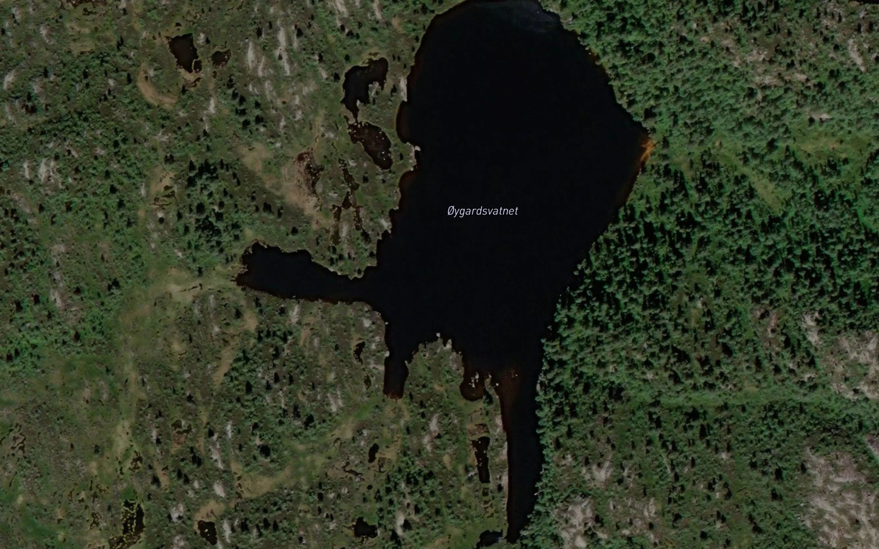 Satellite map of the Listolvatnet