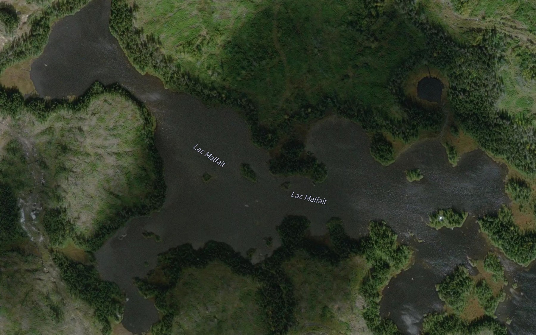 Satellite map of the Lac Malfait