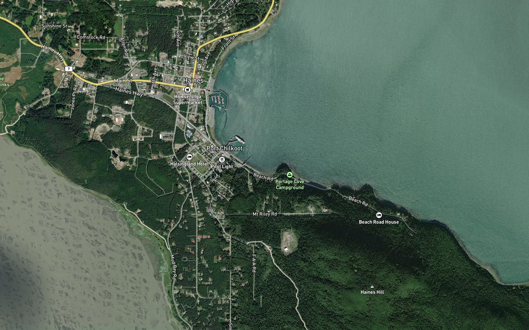 Satellite map of the Shiyi Bay