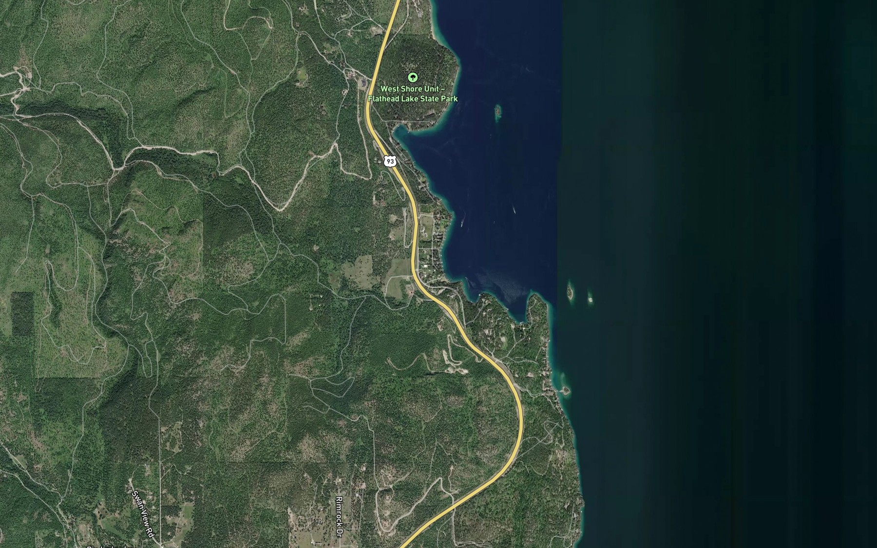 Satellite map of the Forrey Creek