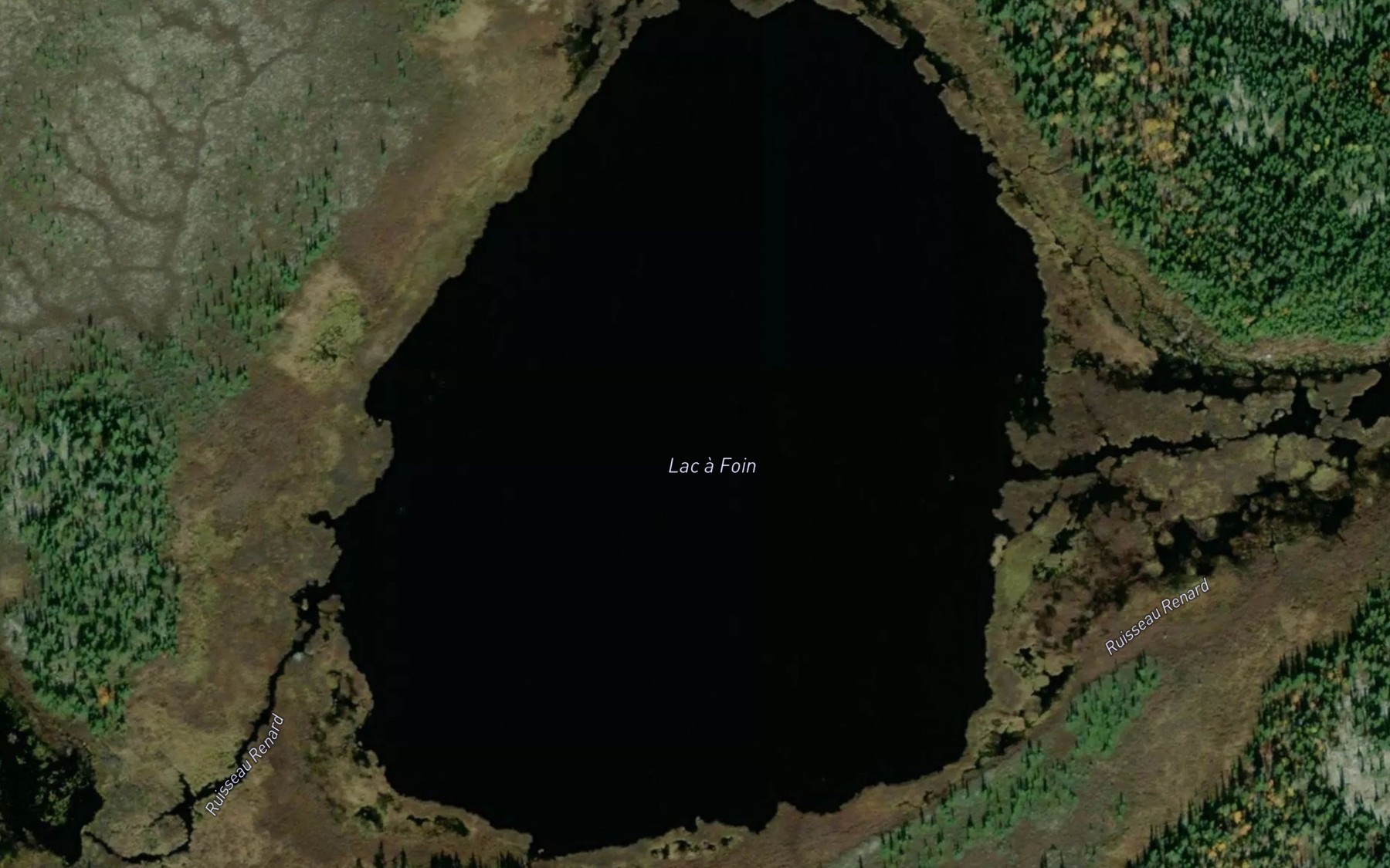 Satellite map of the Lac a Foin