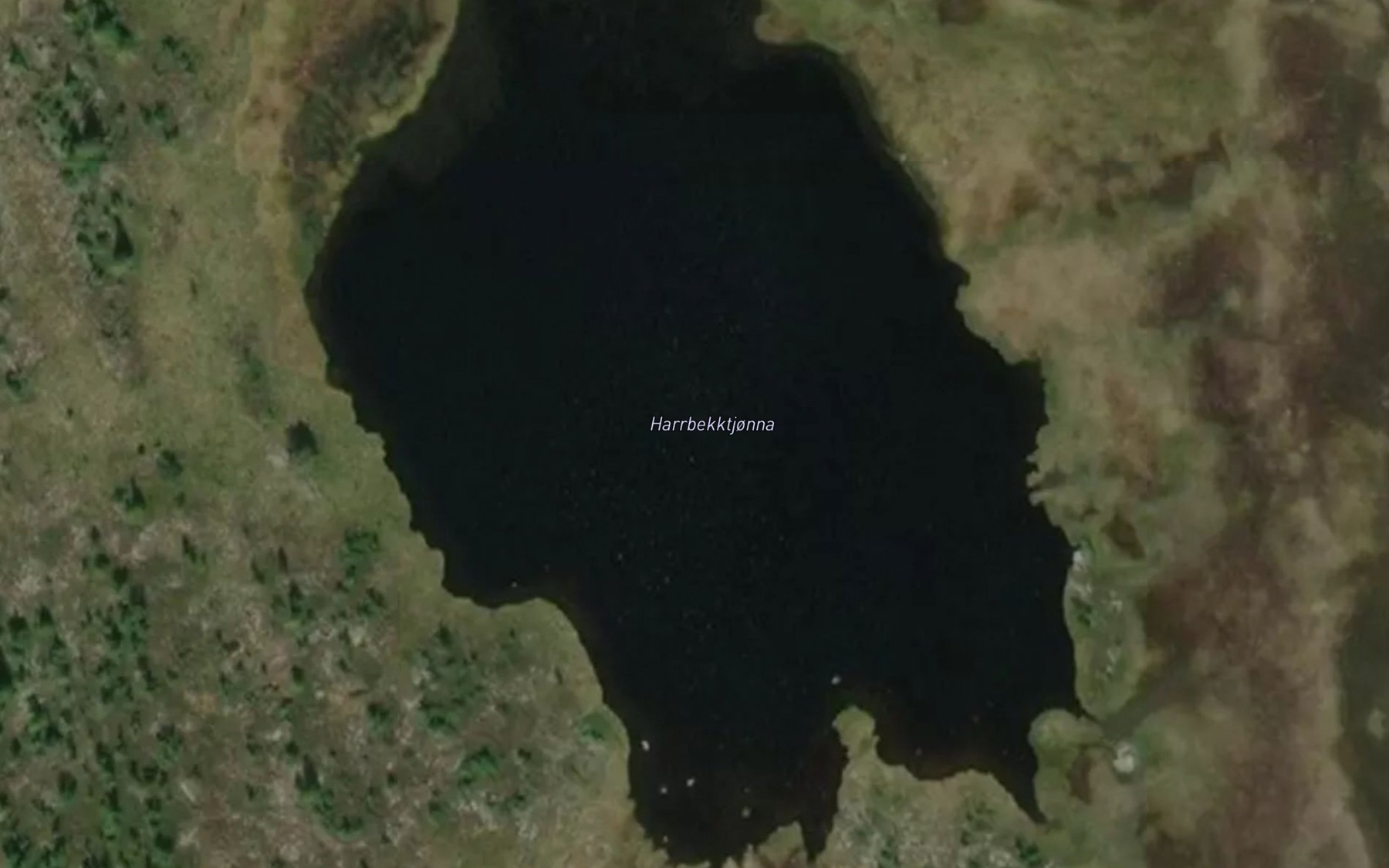 Satellite map of the Harrbekktjorna