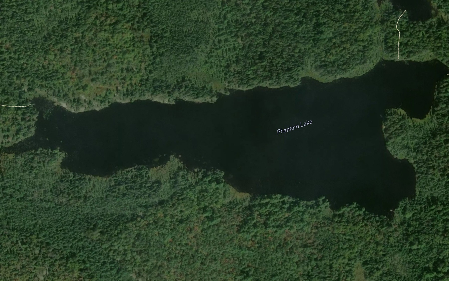 Satellite map of the Phantom Lake