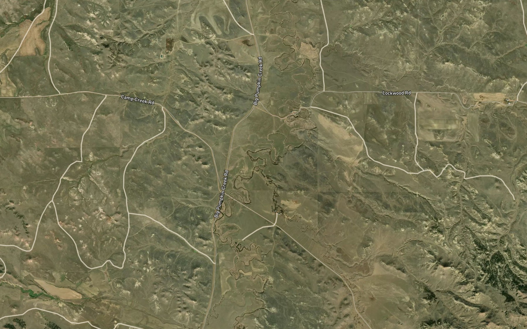 Satellite map of the Camp Creek