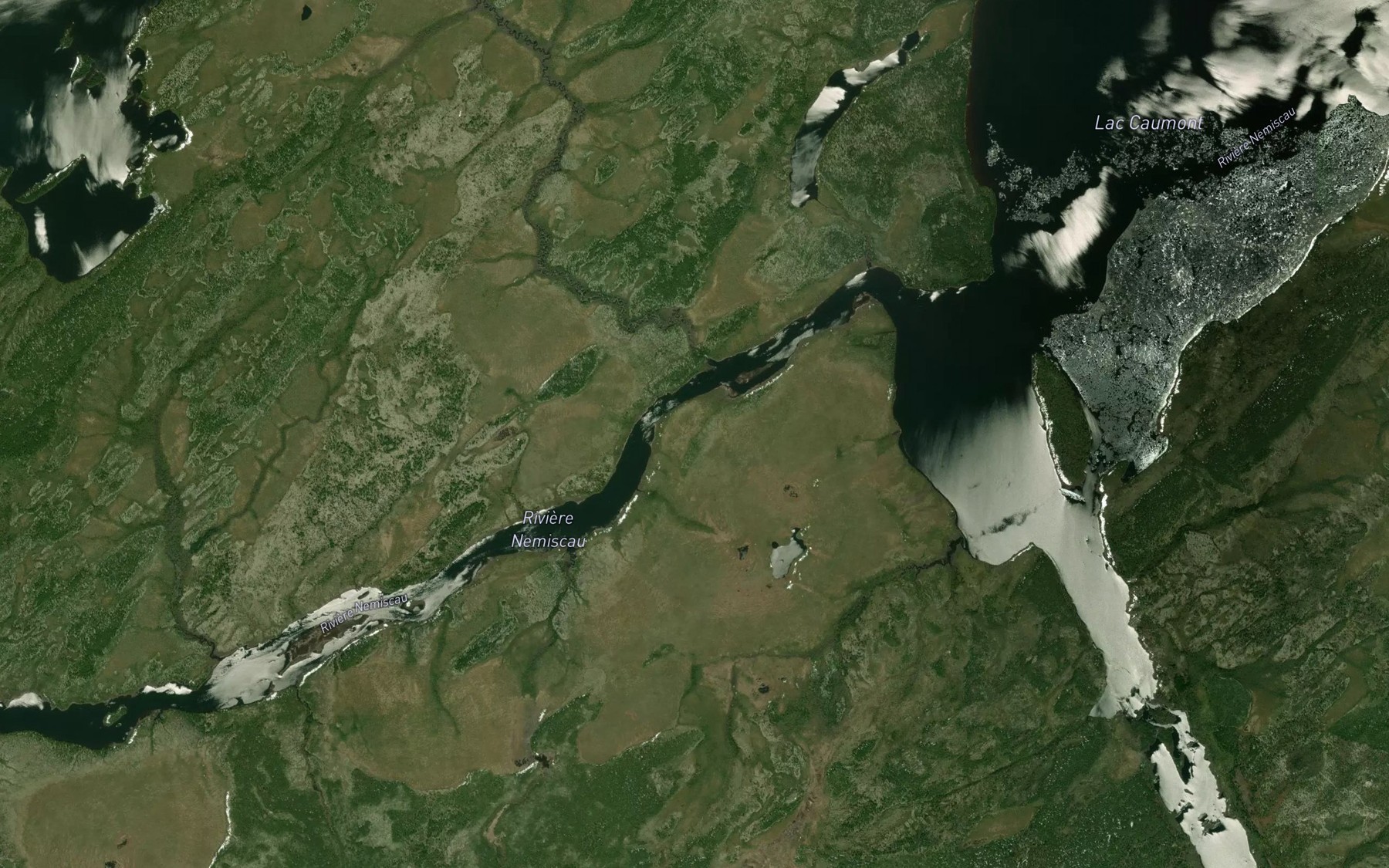 Satellite map of the Ruisseau Kachishewechuch