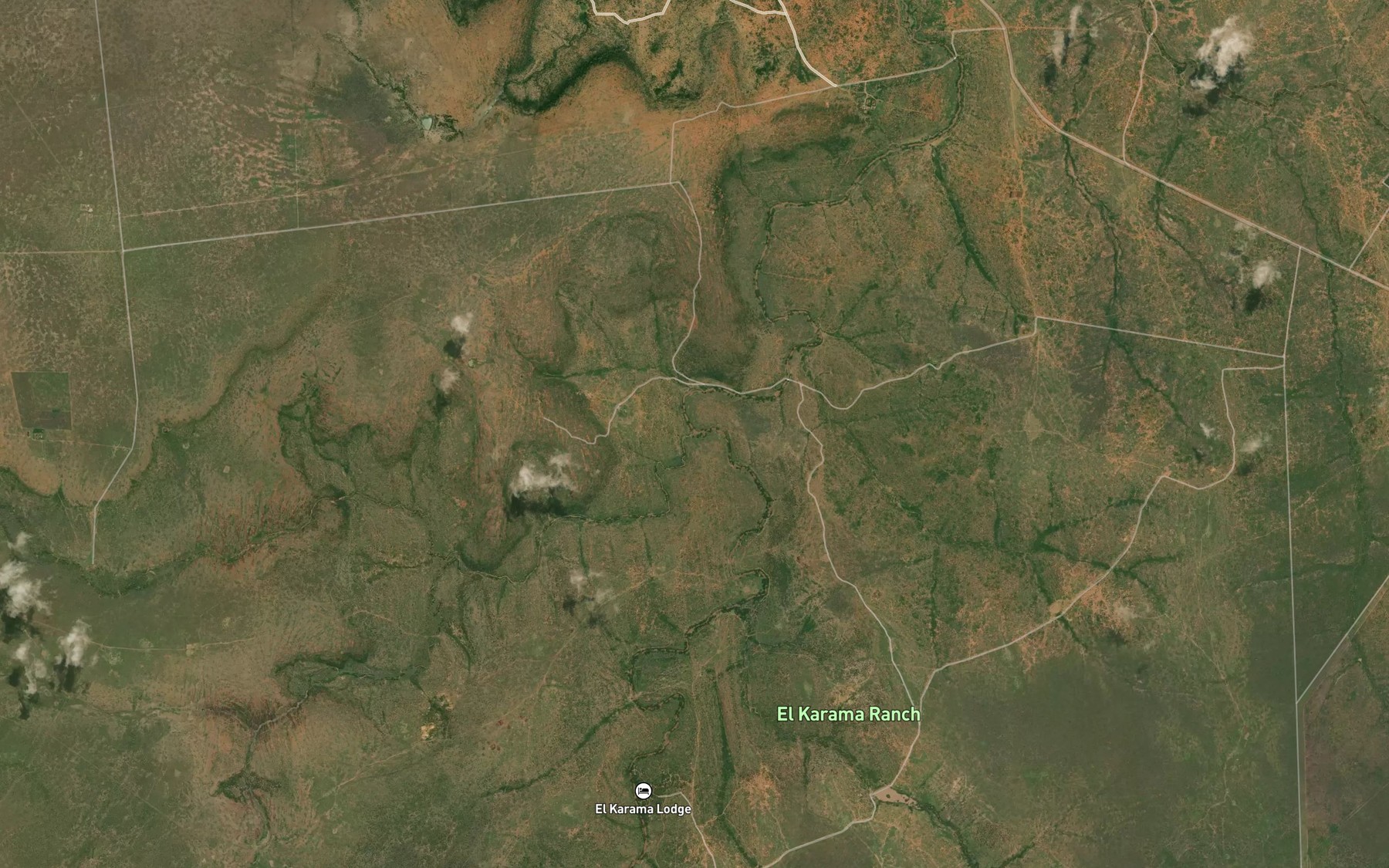 Satellite map of the Sekerai