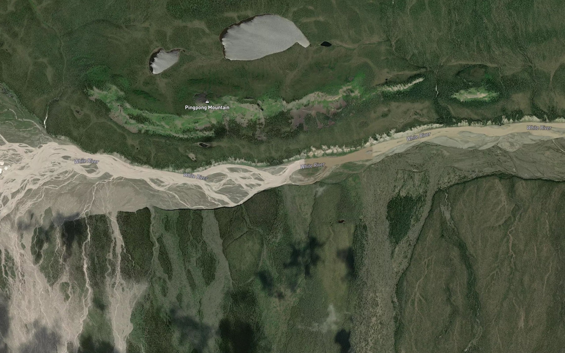 Satellite map of the Holmes Creek