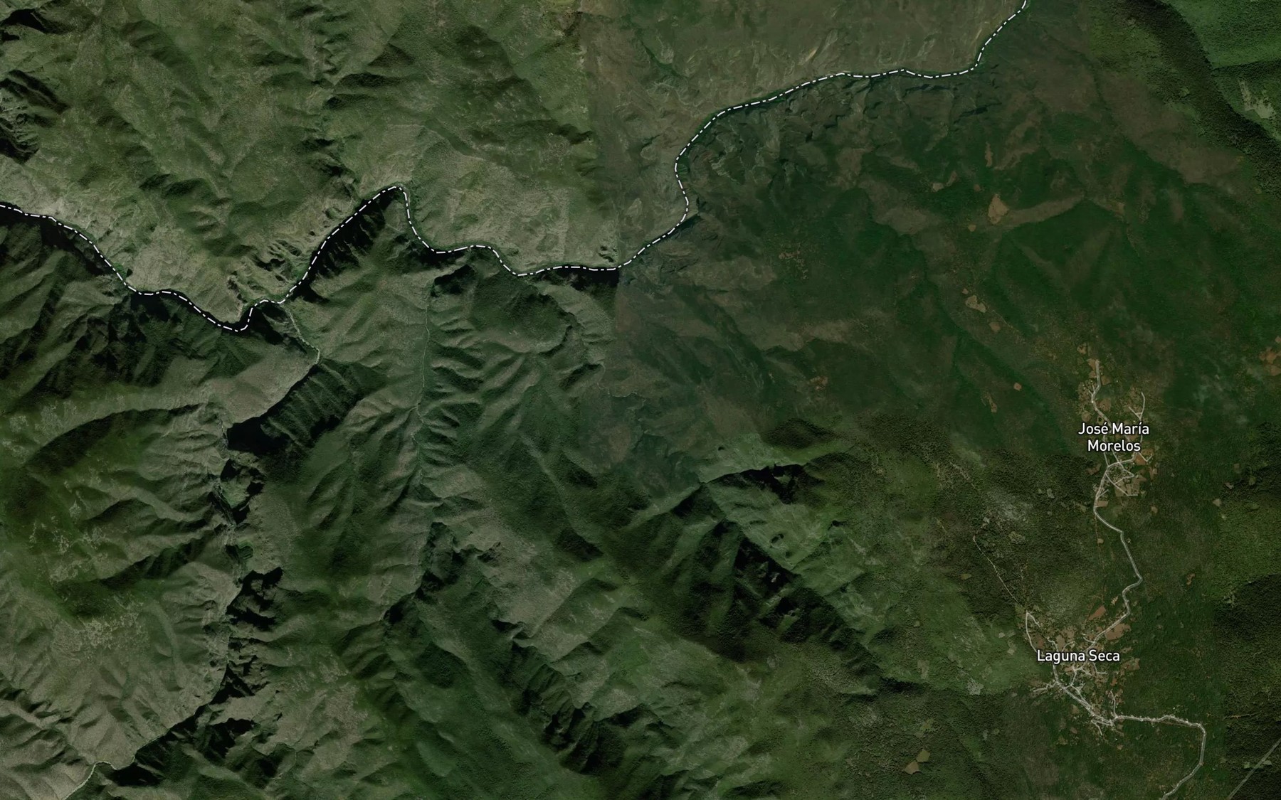 Satellite map of the Barranca Tachay