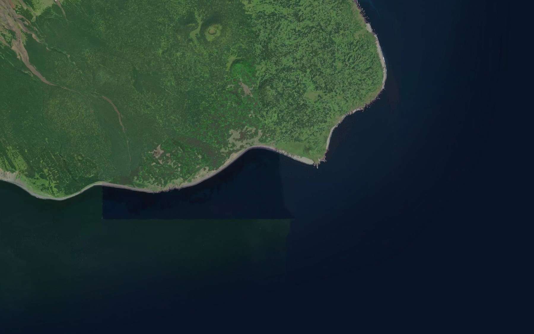Satellite map of the Bukhta Troyka