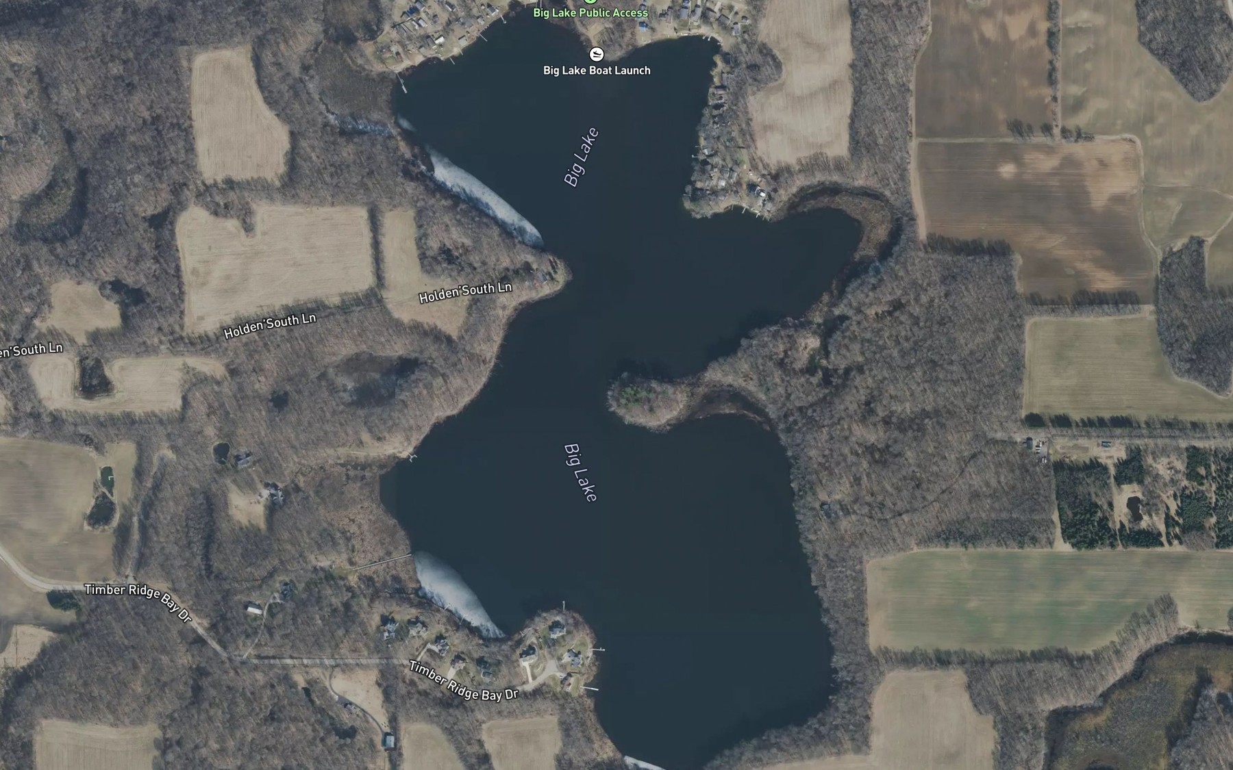 Satellite map of the Big Lake