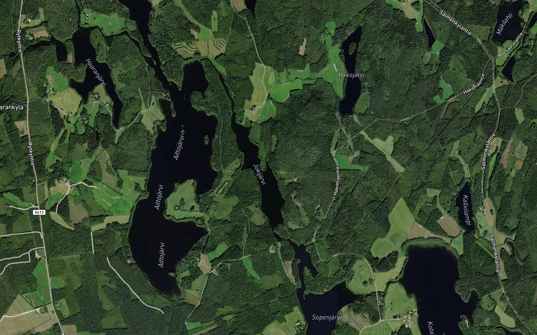 Satellite map of the Kirveskannaksenlahti