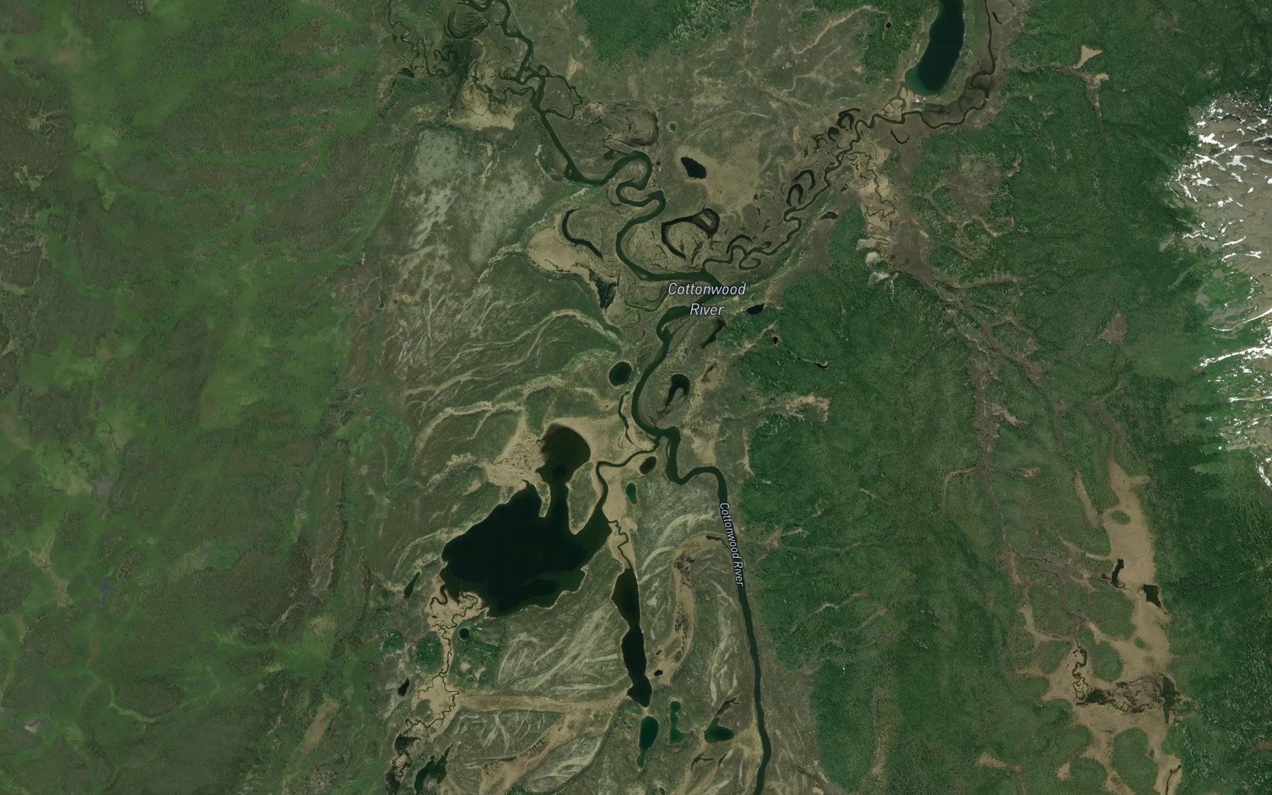 Satellite map of the Maria Creek