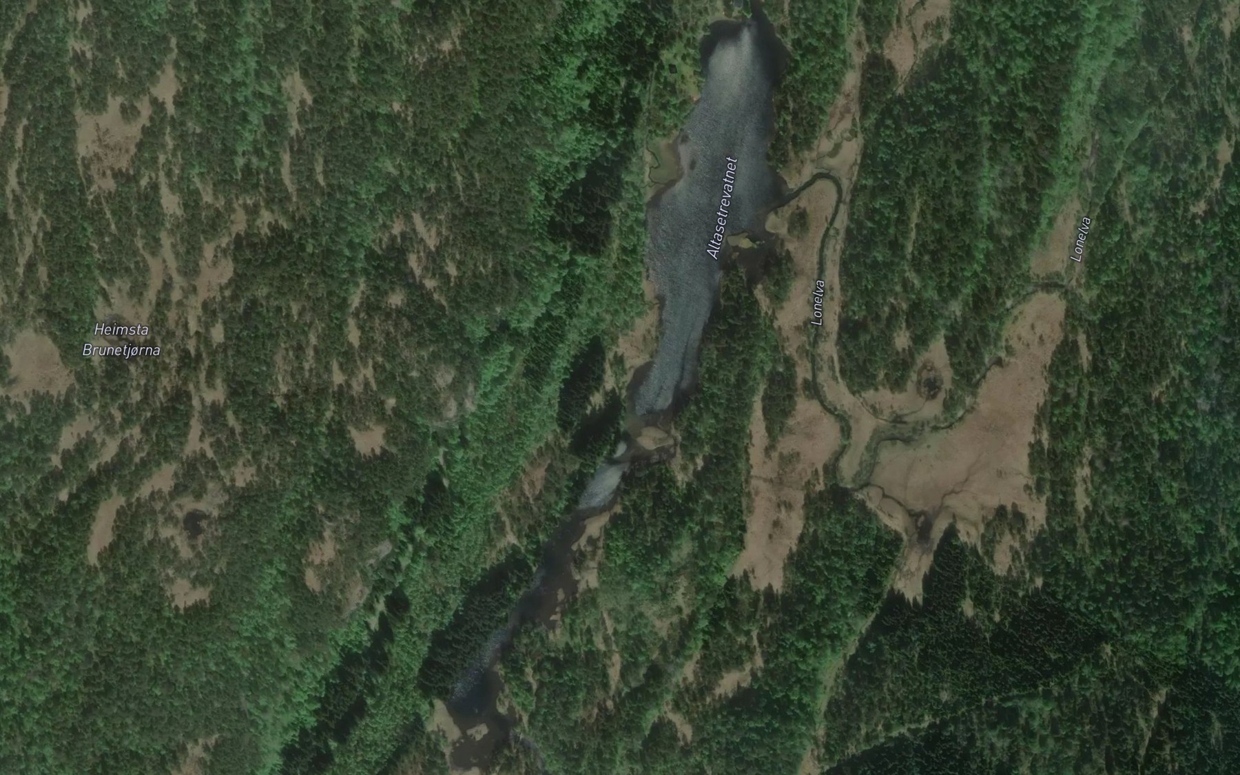 Satellite map of the Altasaetervatnet
