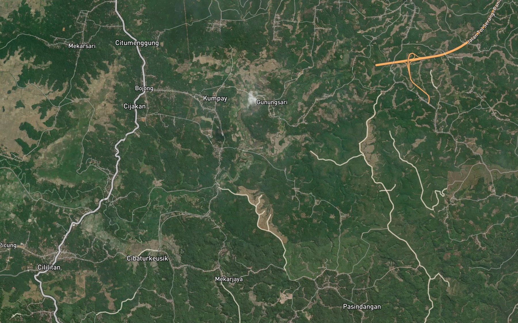 Satellite map of the Situ Cikareo