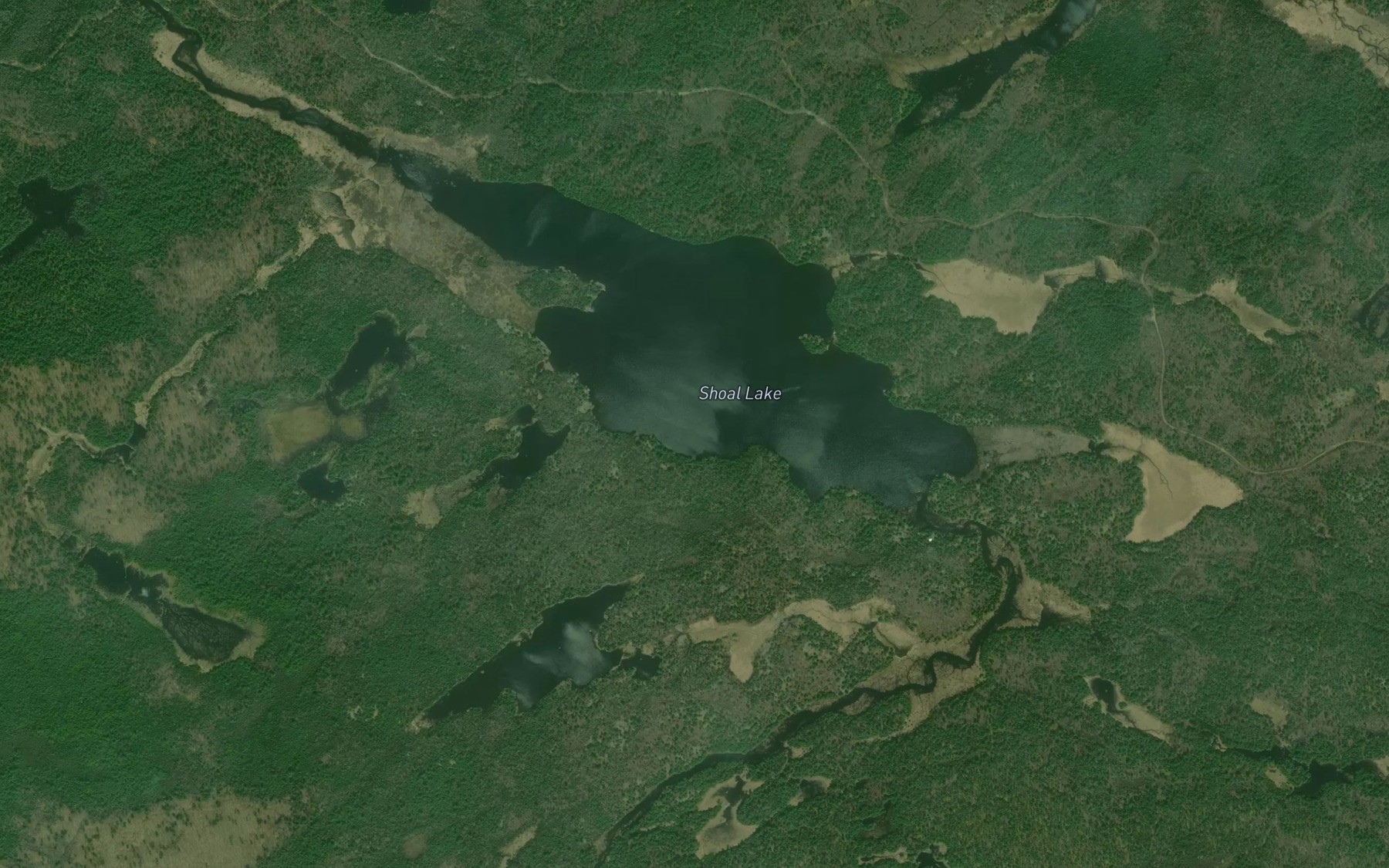 Satellite map of the Shoal Lake