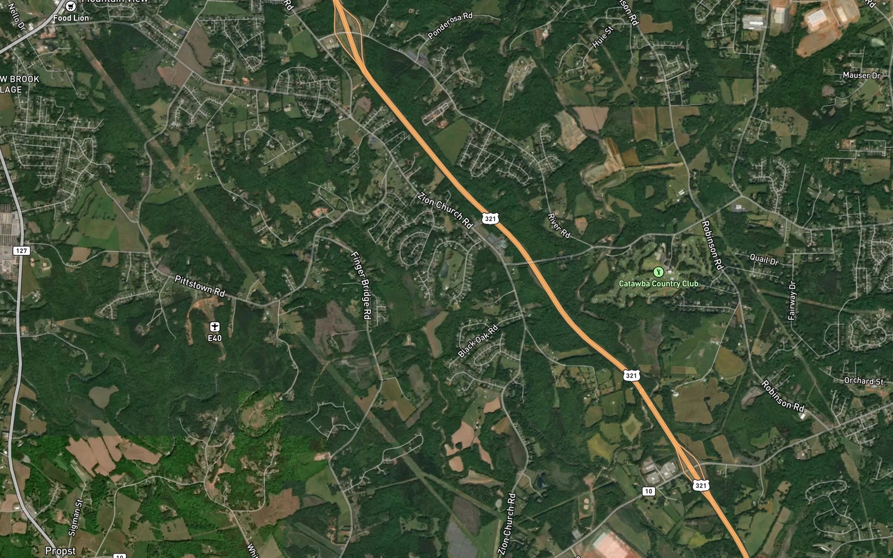 Satellite map of the James Lake