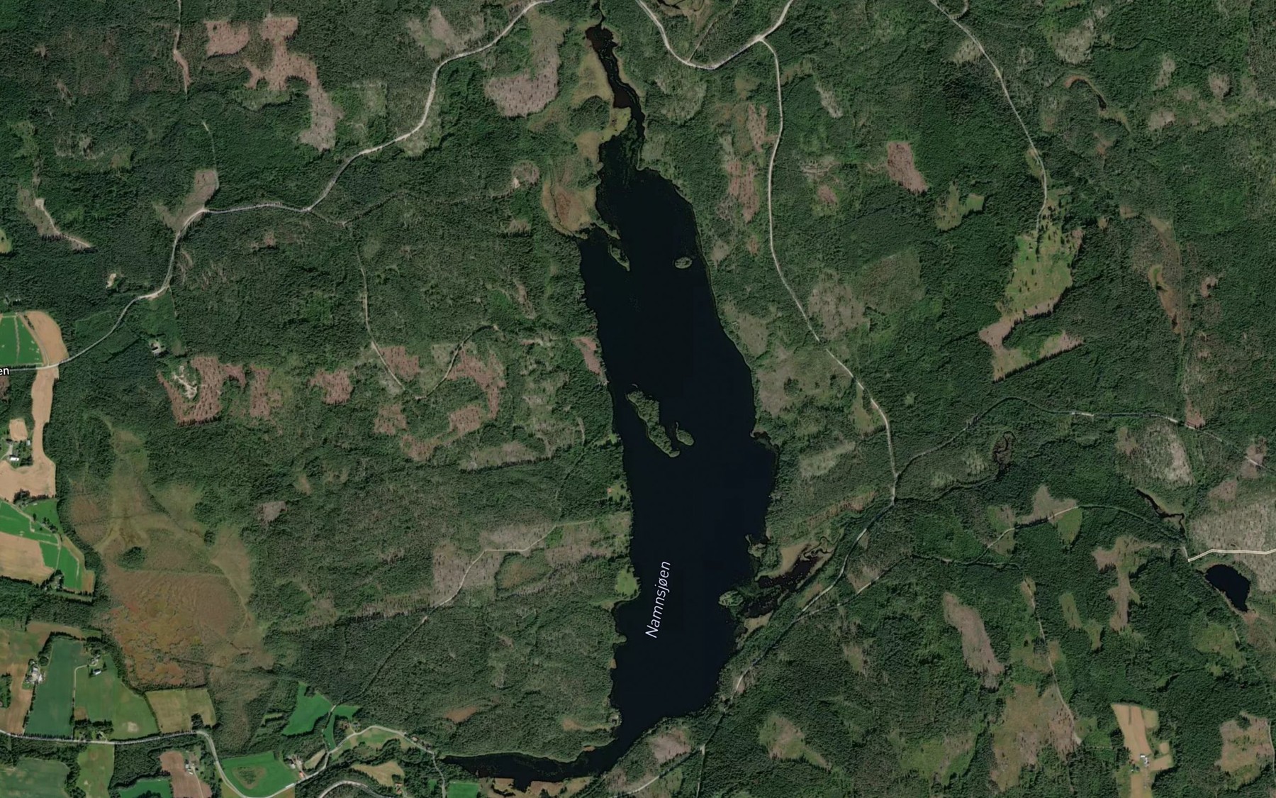Satellite map of the Namnsjoen