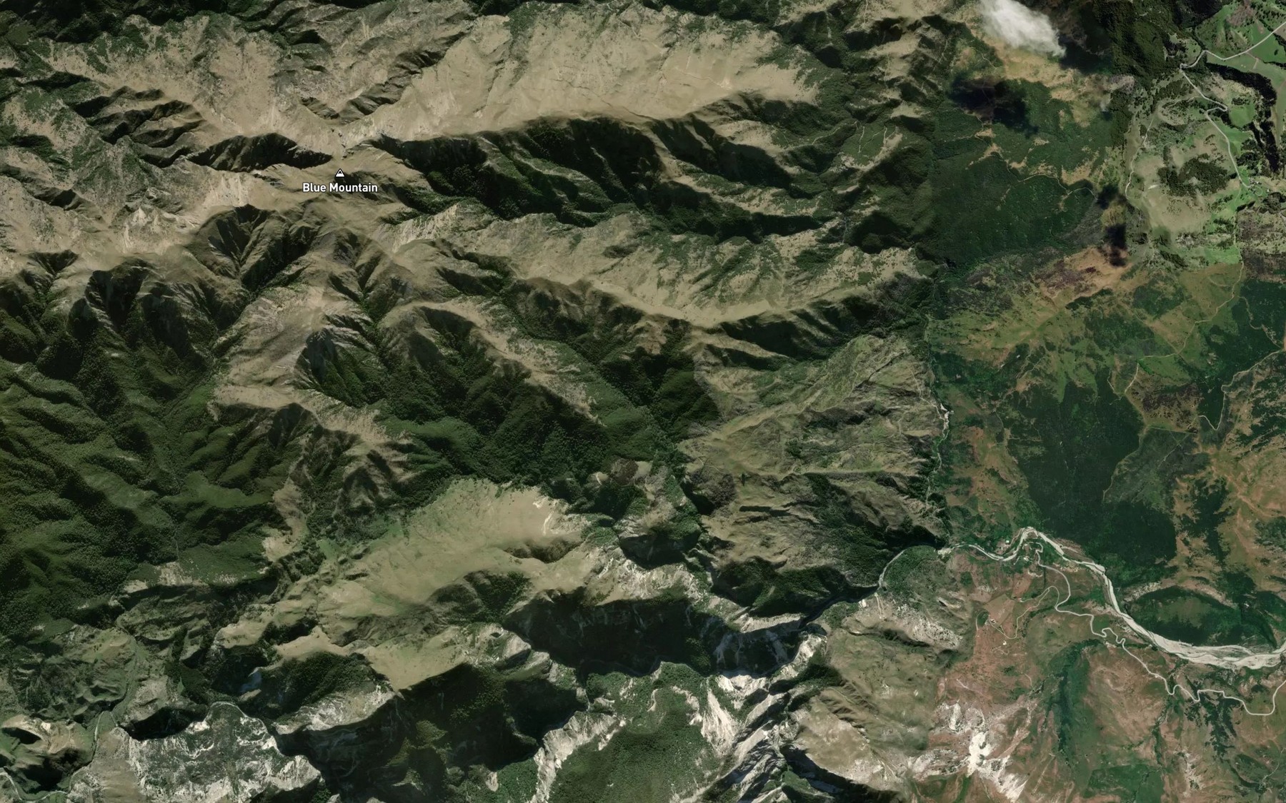 Satellite map of the Headache Stream
