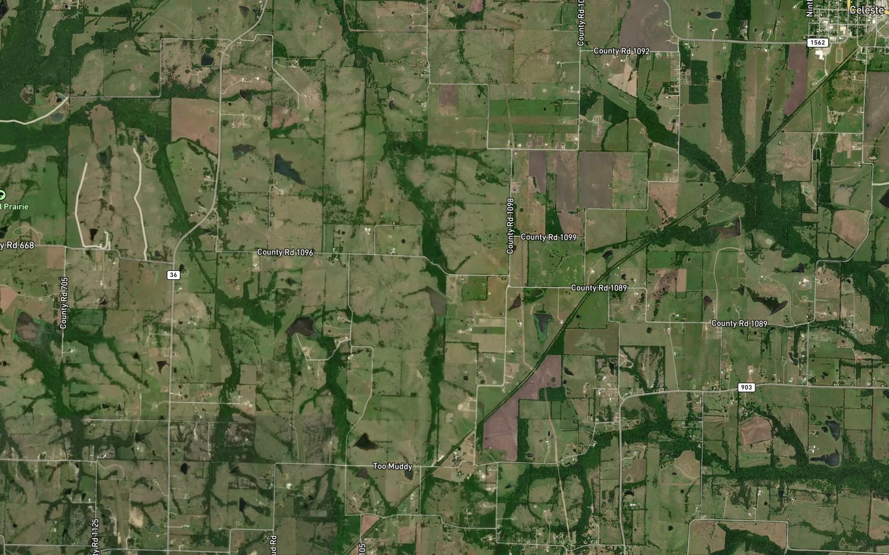 Satellite map of the Soil Conservation Service Site 65 Reservoir