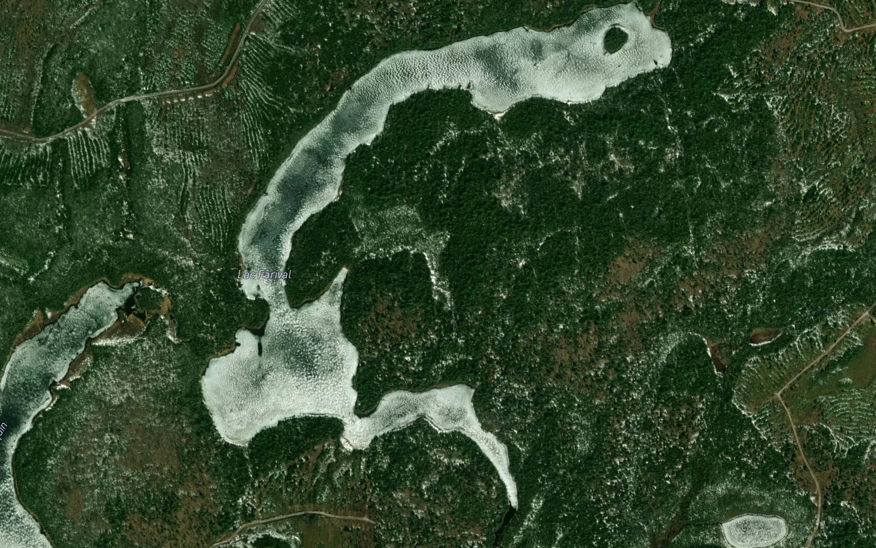 Satellite map of the Lac Farival