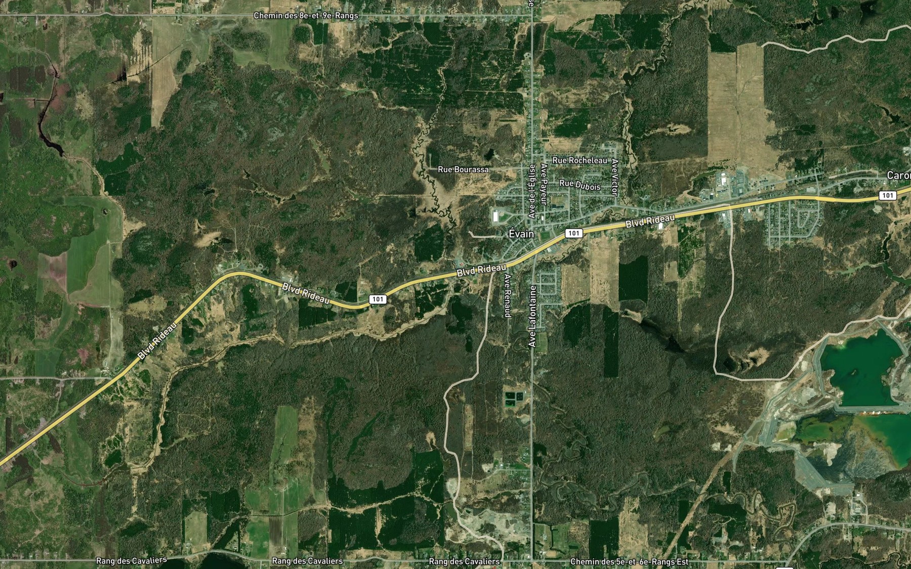 Satellite map of the Cours d'eau Milot