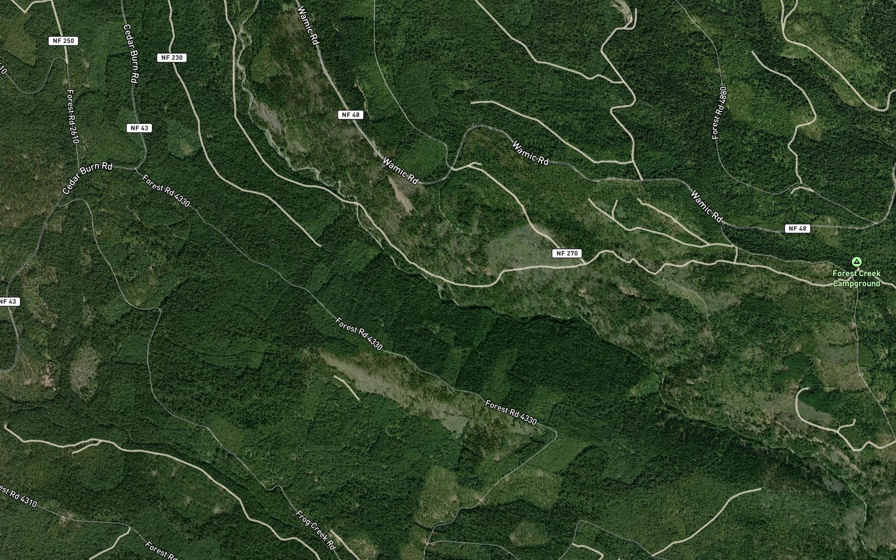 Satellite map of the Faith Spring