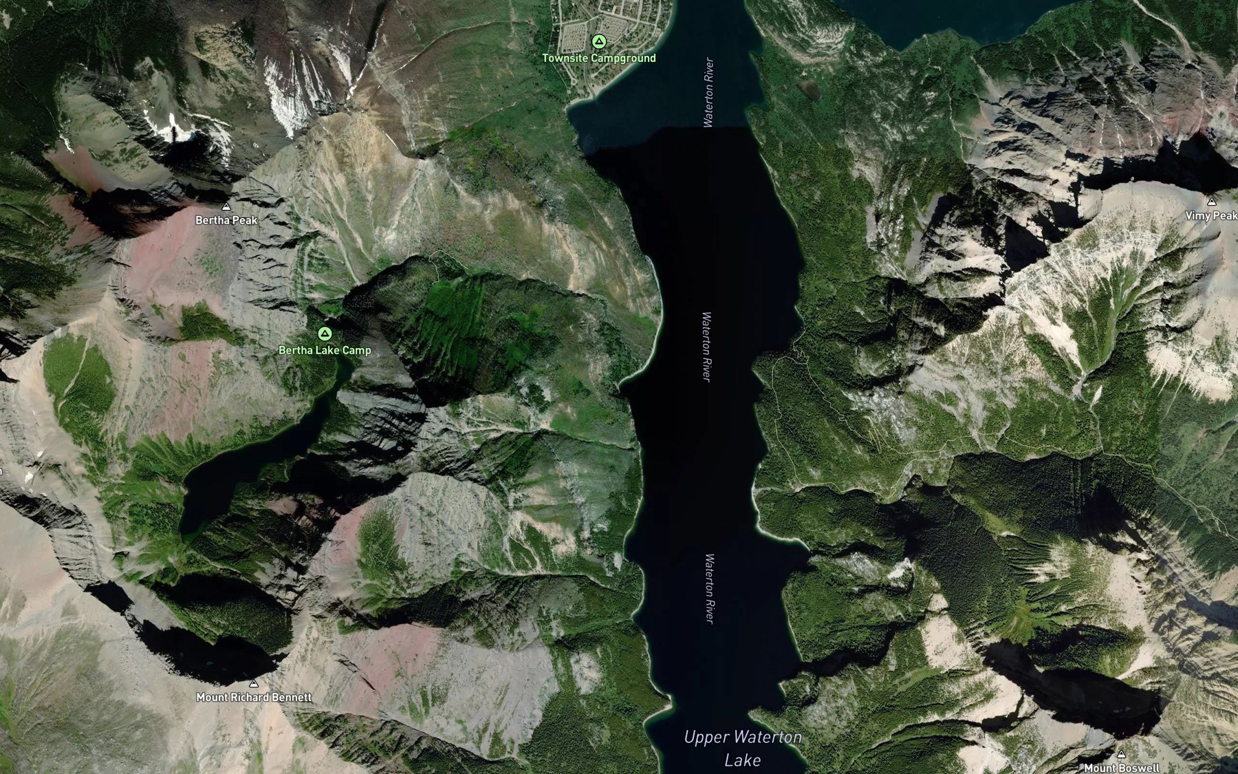 Satellite map of the Bertha Bay