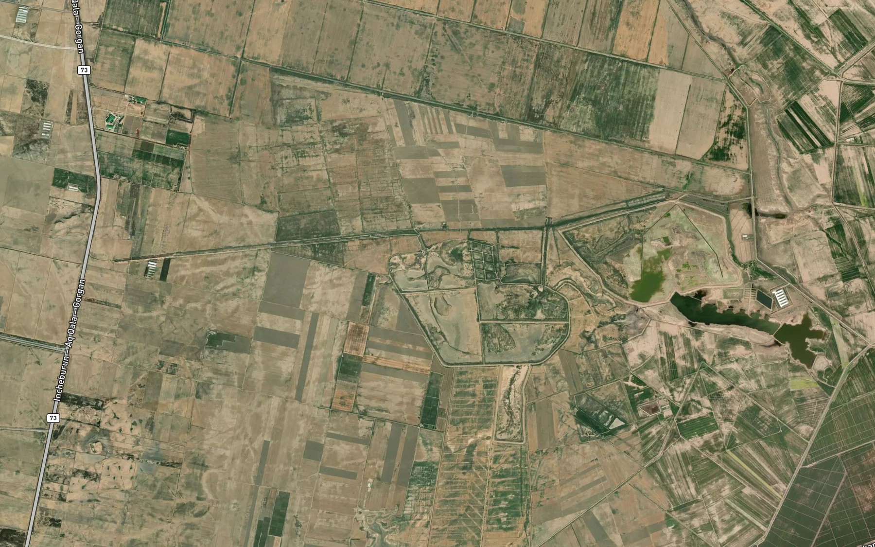 Satellite map of the Ab Bandan-e Shahid Madanu