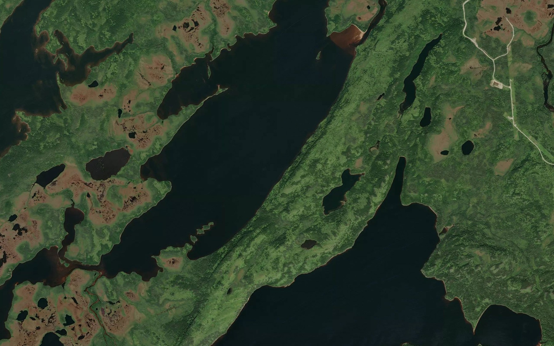 Satellite map of the Brians Pond