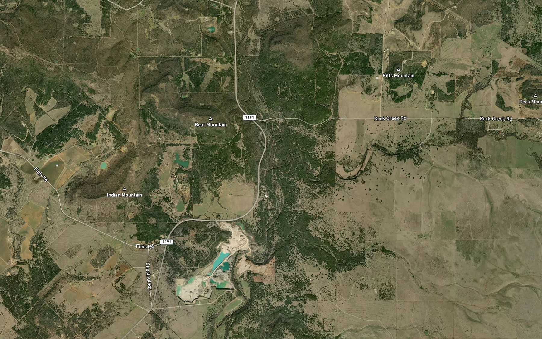 Satellite map of the Dillingham Creek