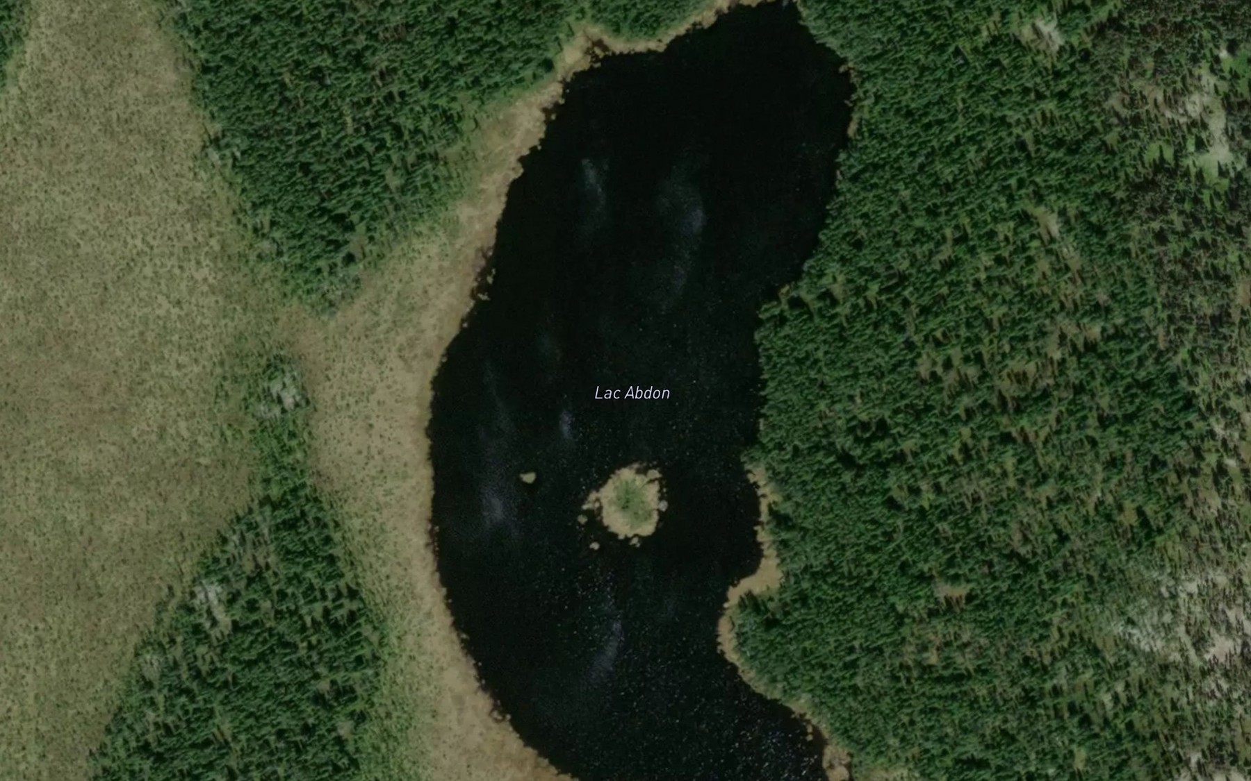 Satellite map of the Lac Abdon