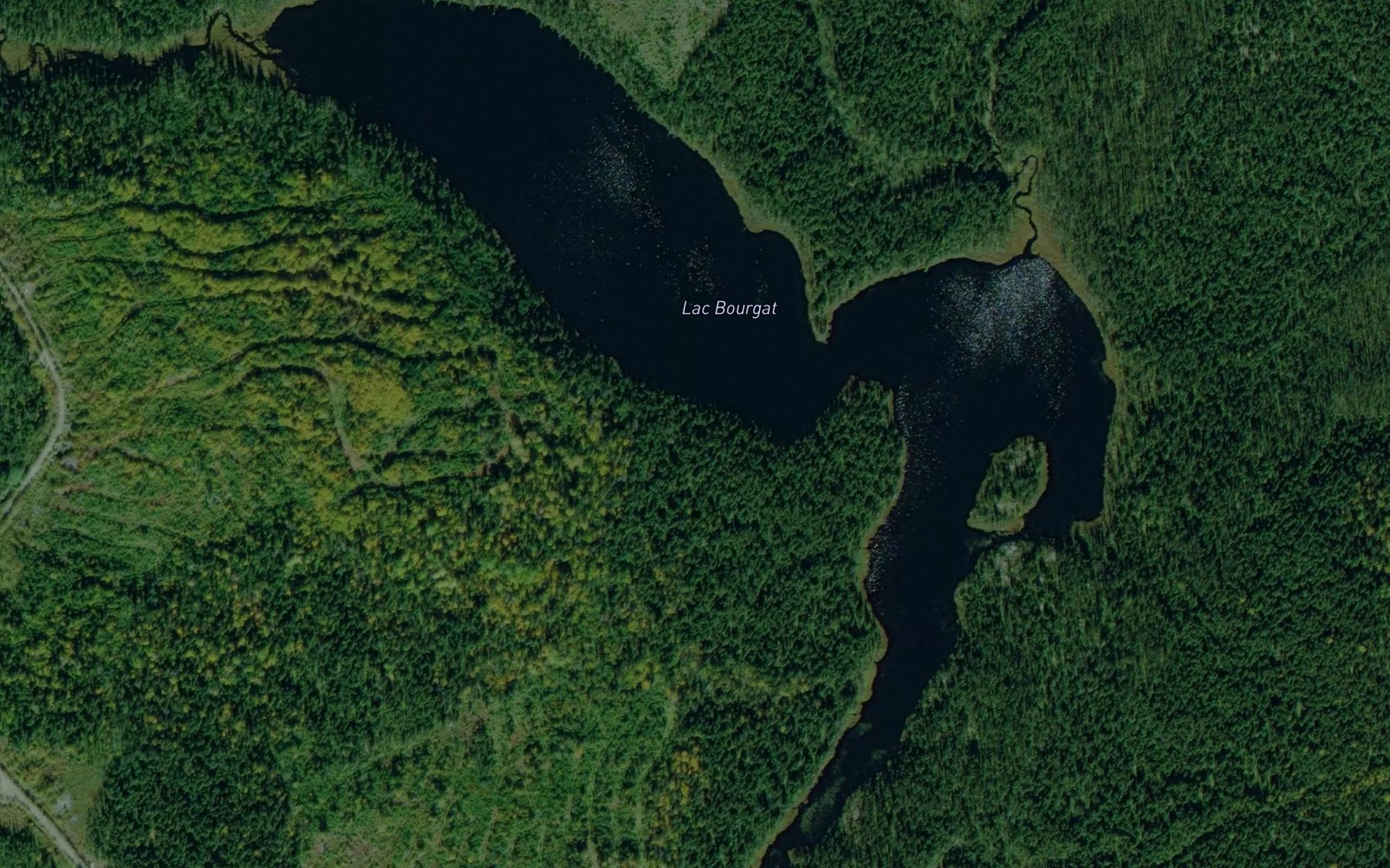 Satellite map of the Lac Bourgat