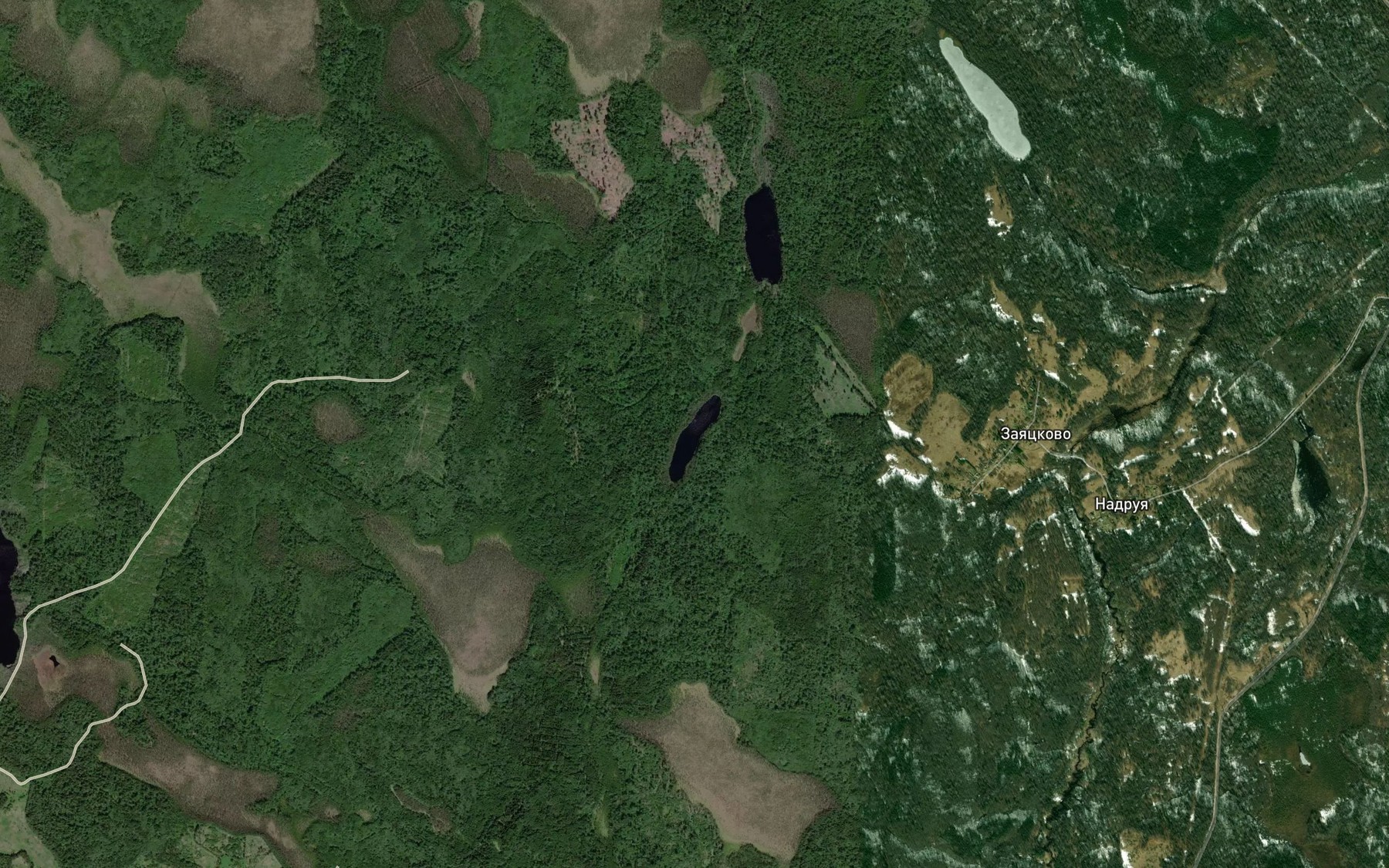 Satellite map of the Ozero Kamenets