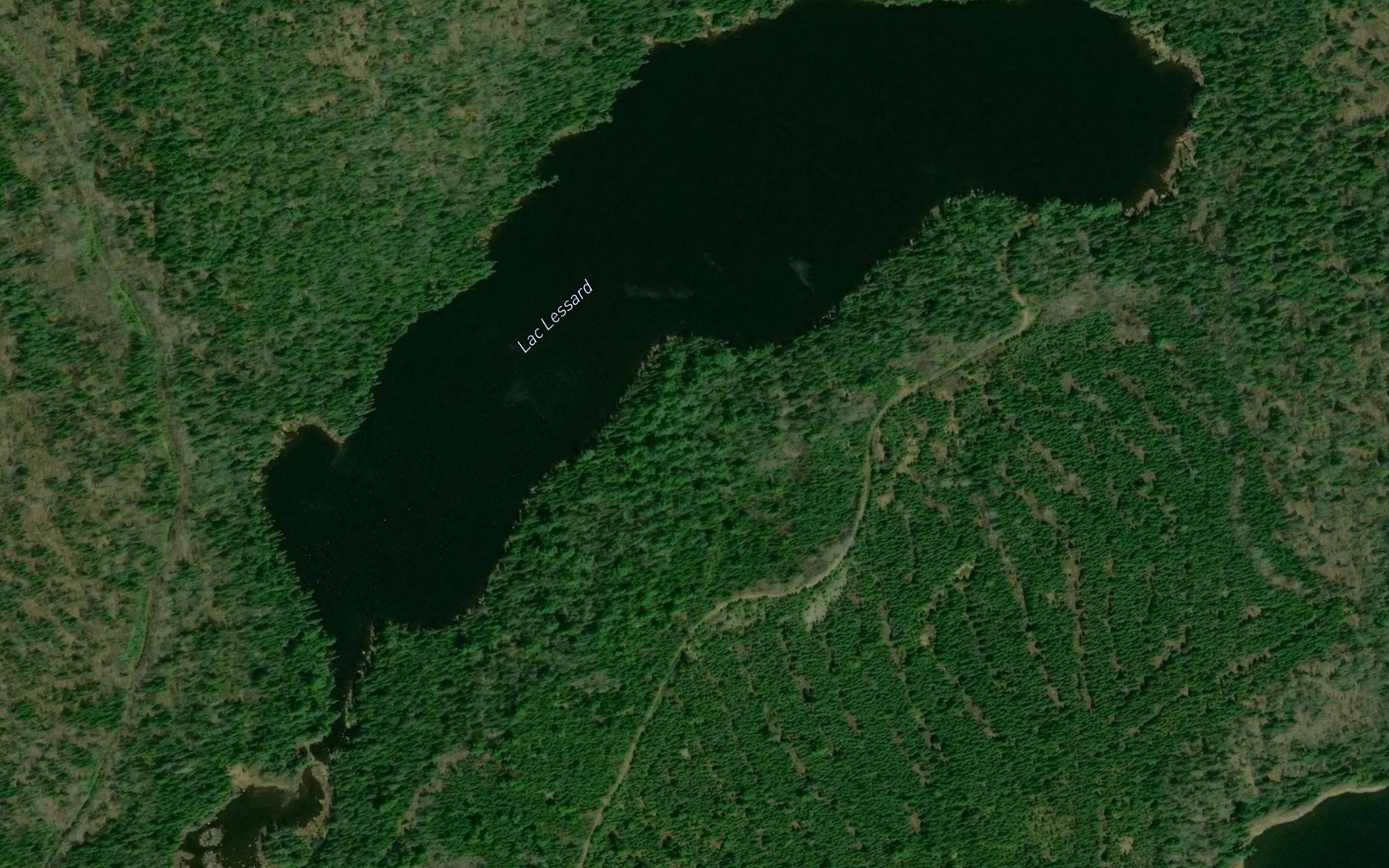 Satellite map of the Lac Lessard