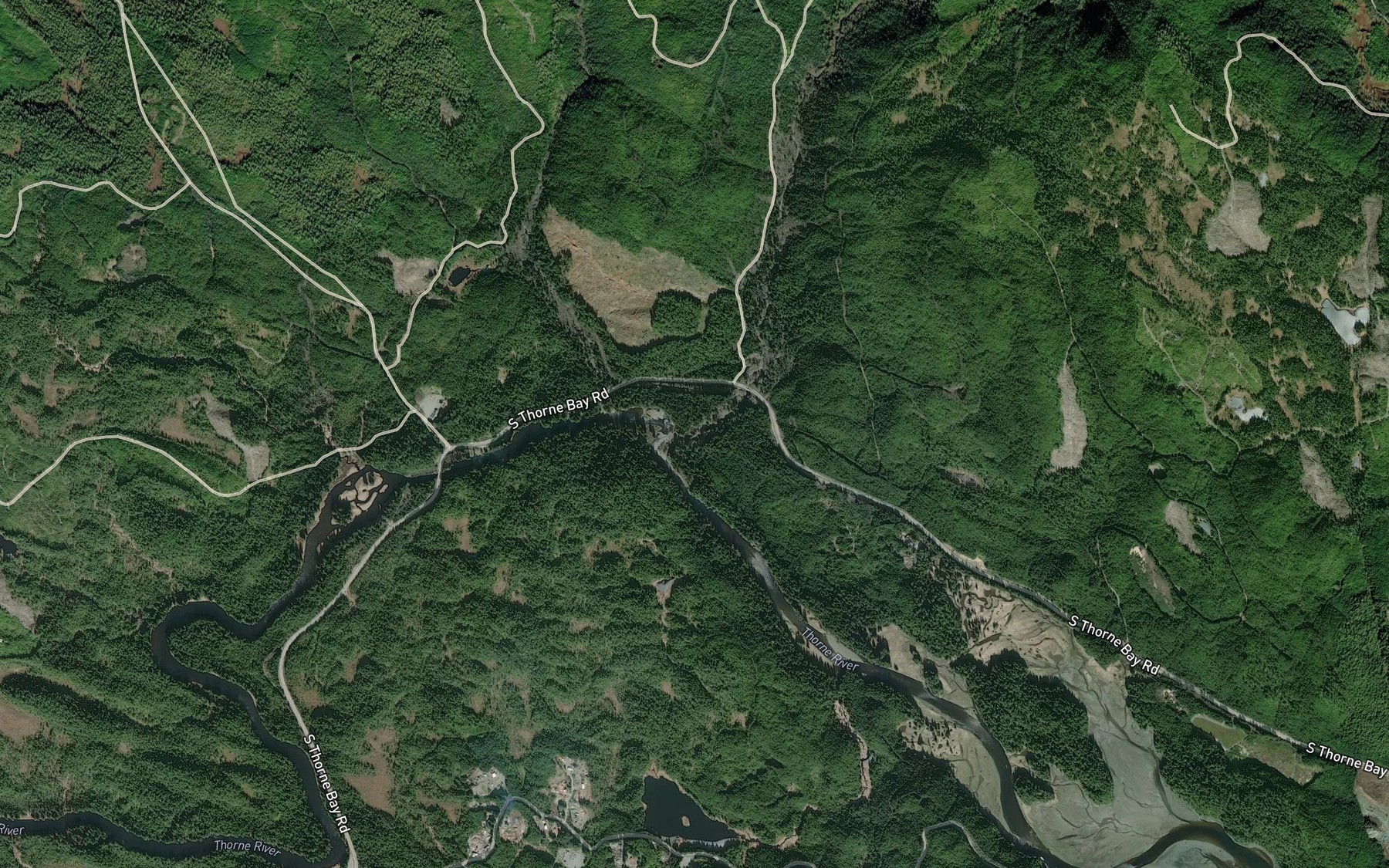 Satellite map of the Gravelly Creek