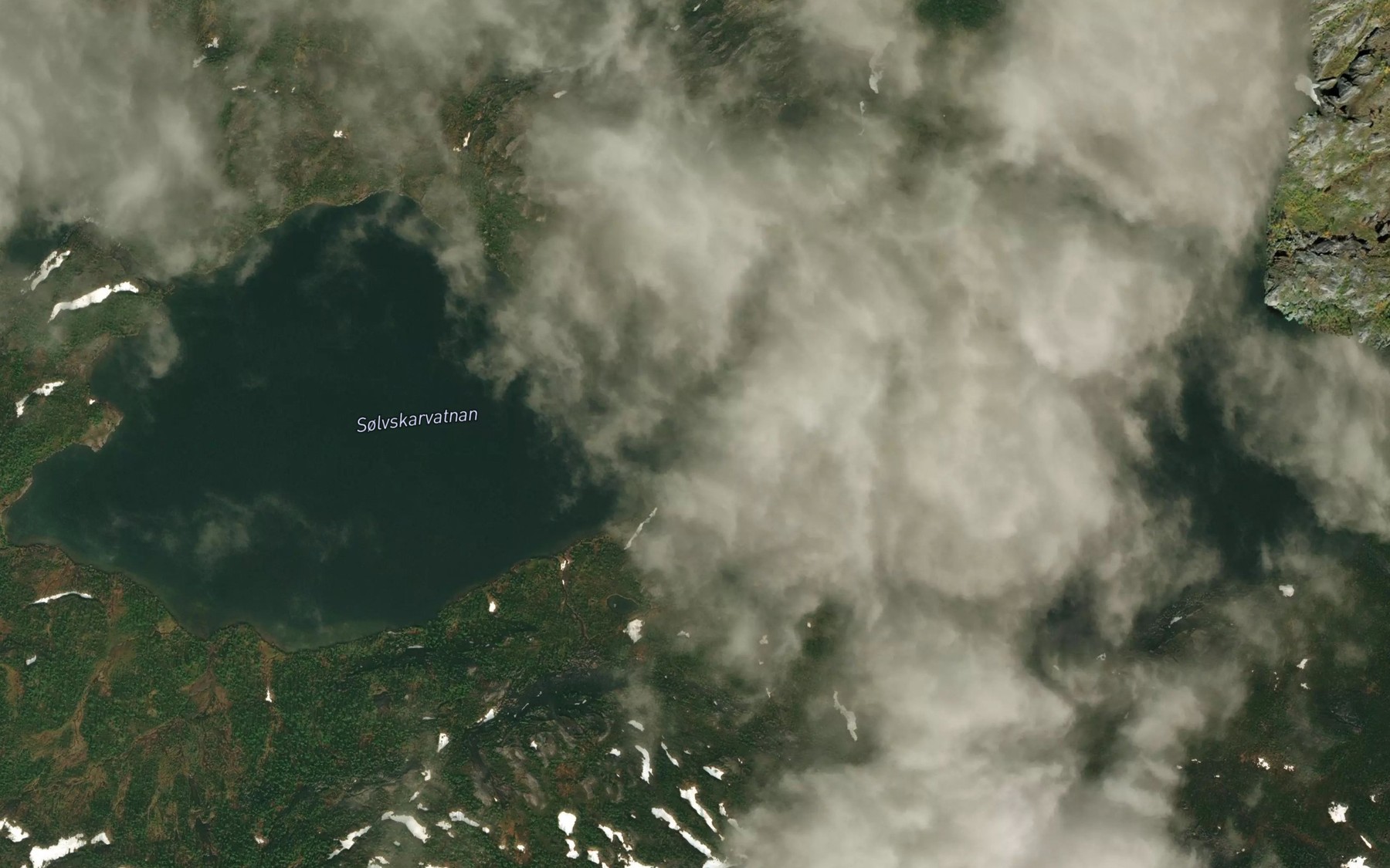 Satellite map of the Solvskardvatnan