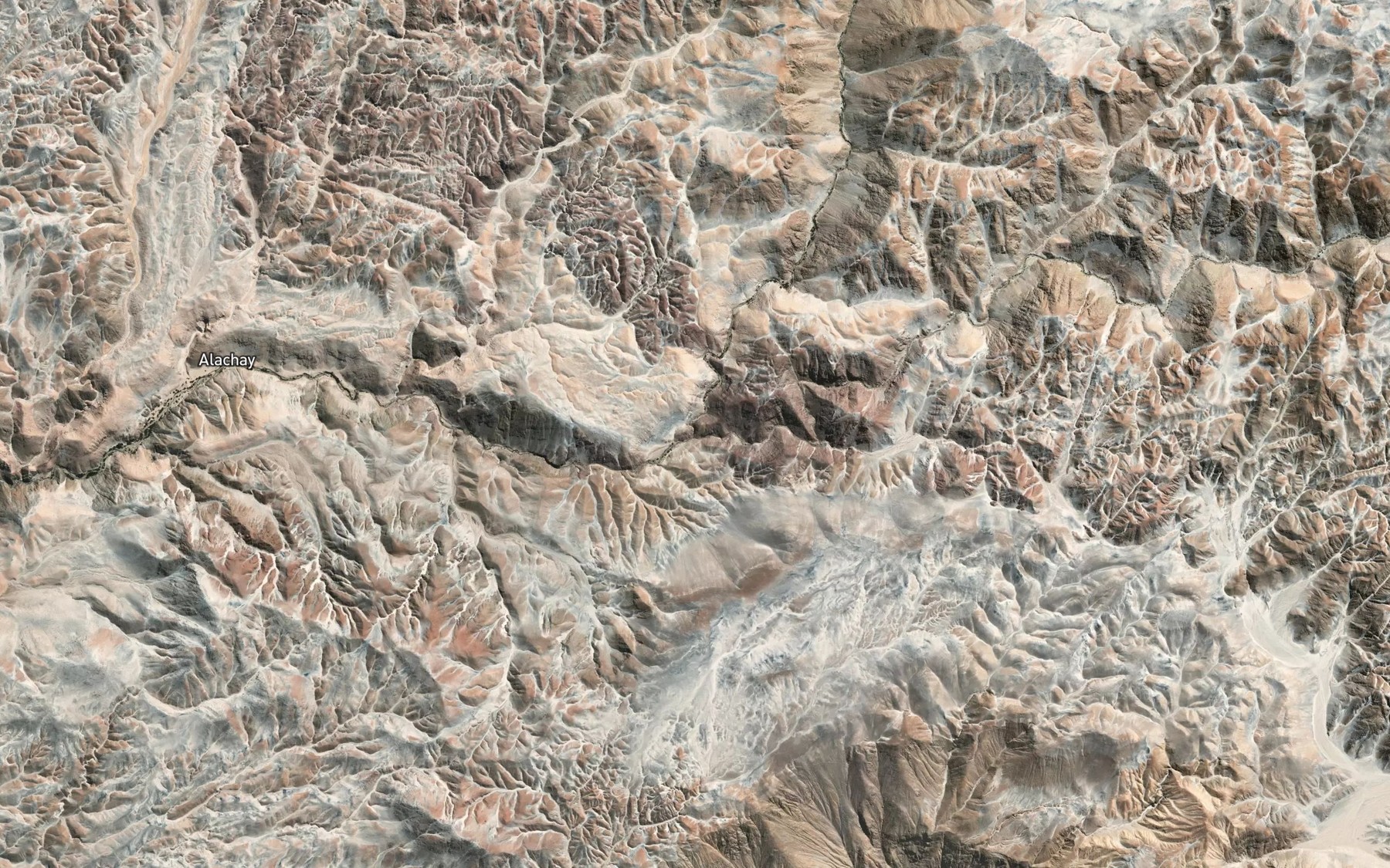 Satellite map of the Quebrada de Crapi