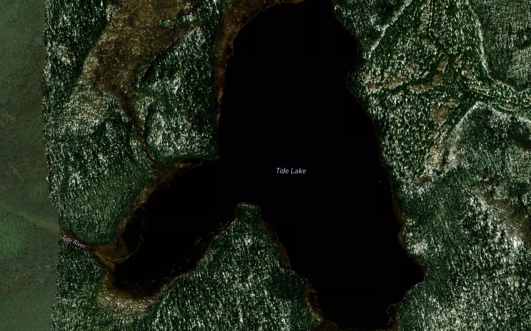 Satellite map of the Tide Lake