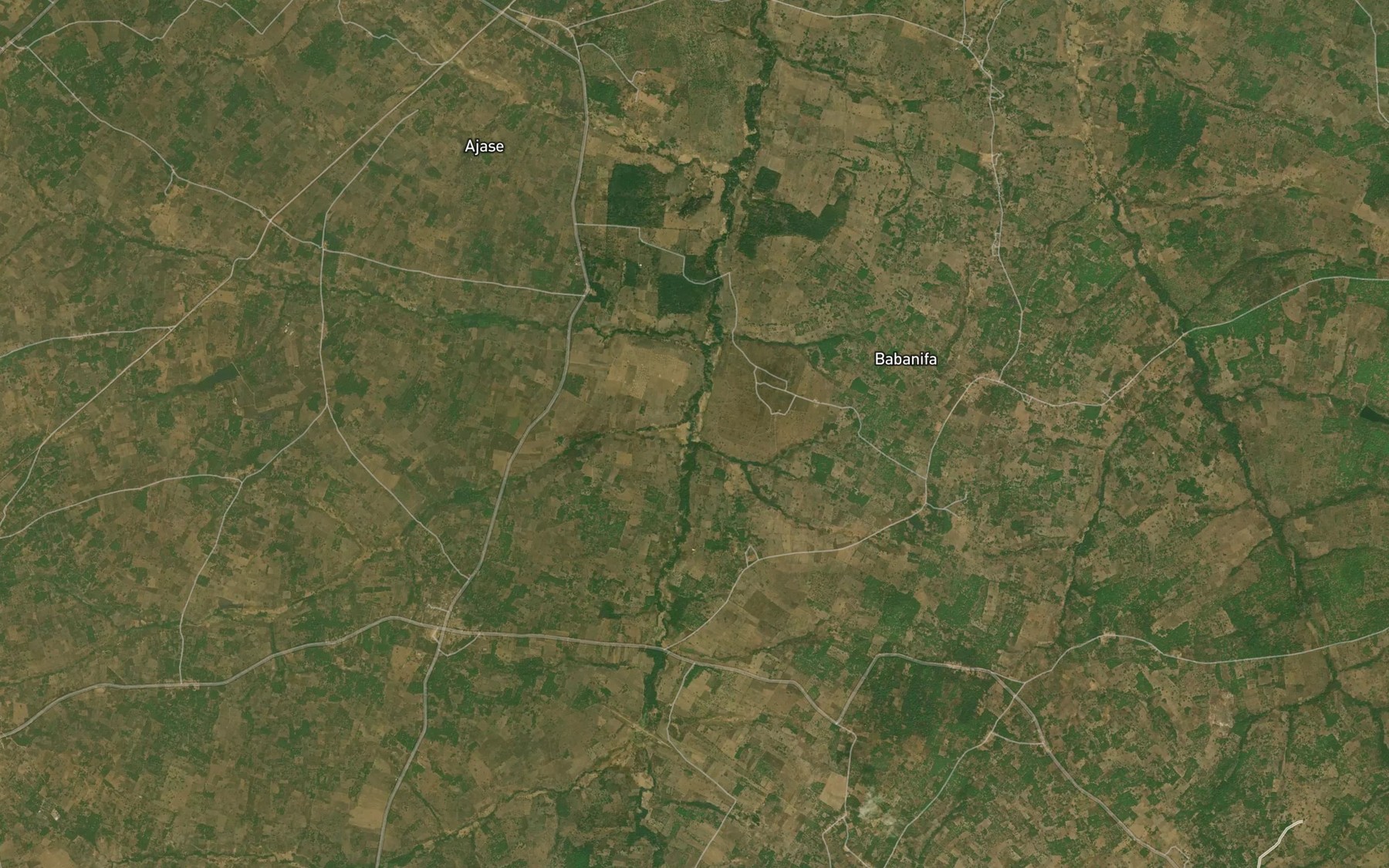 Satellite map of the River Omolangi