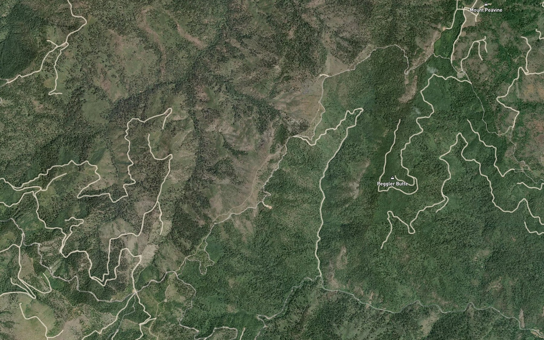 Satellite map of the Serpentine Spring