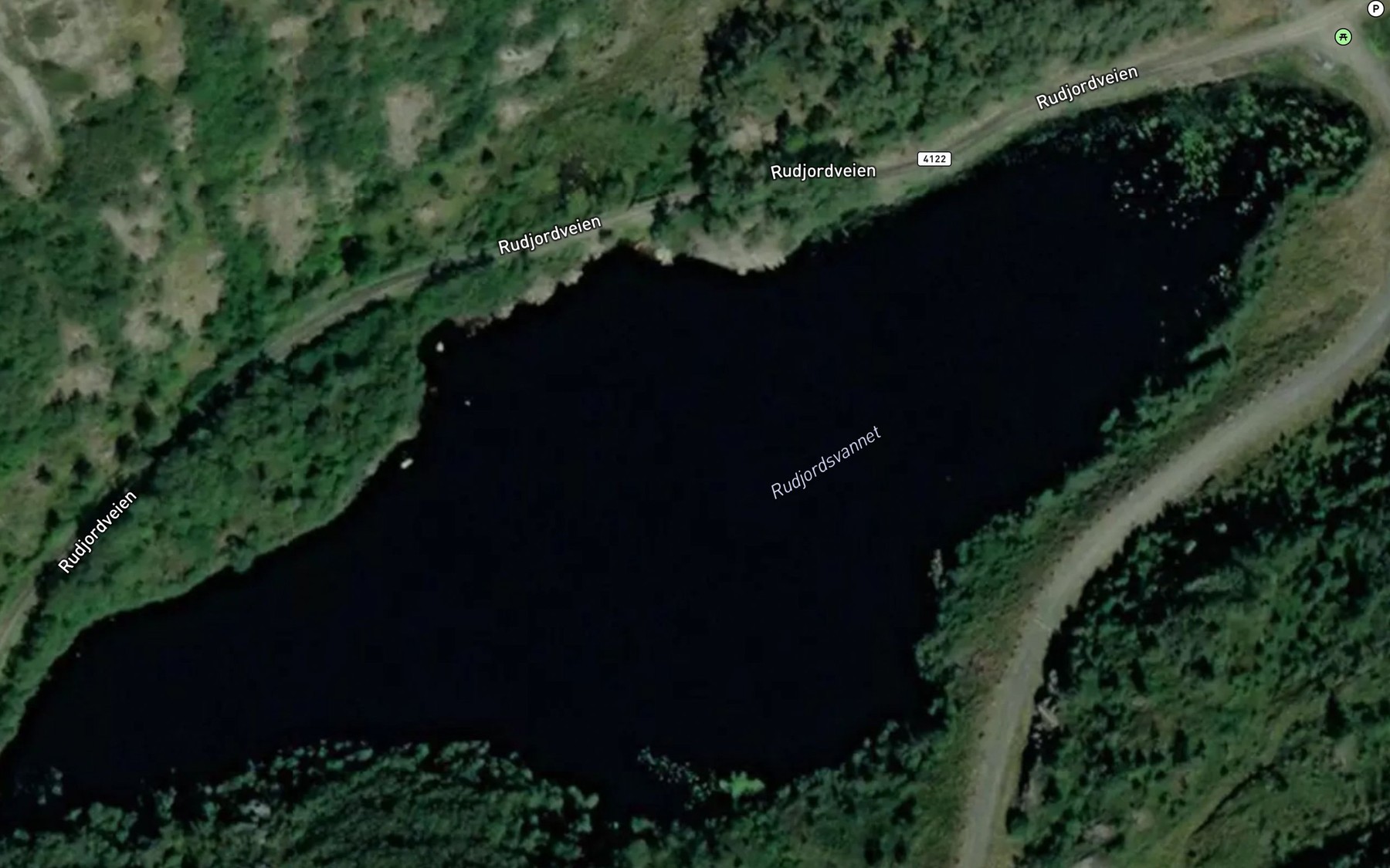 Satellite map of the Rudjordsvannet
