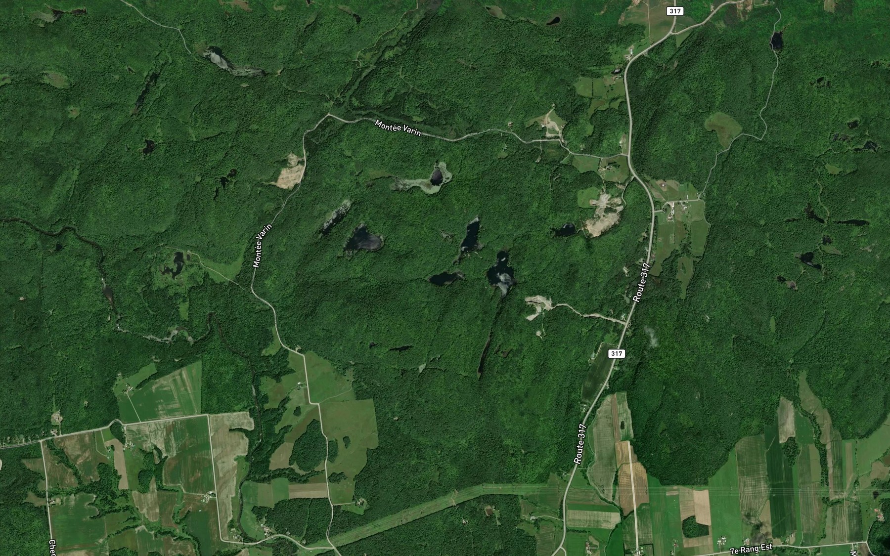 Satellite map of the Lac Pearson