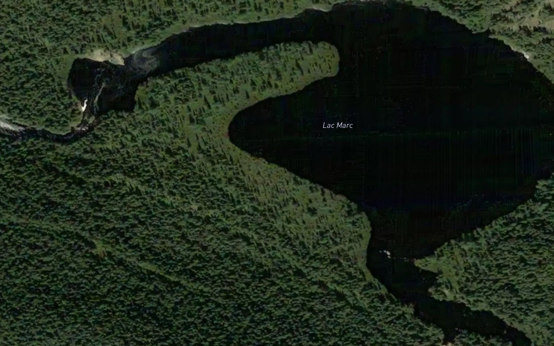 Satellite map of the Lac Marc