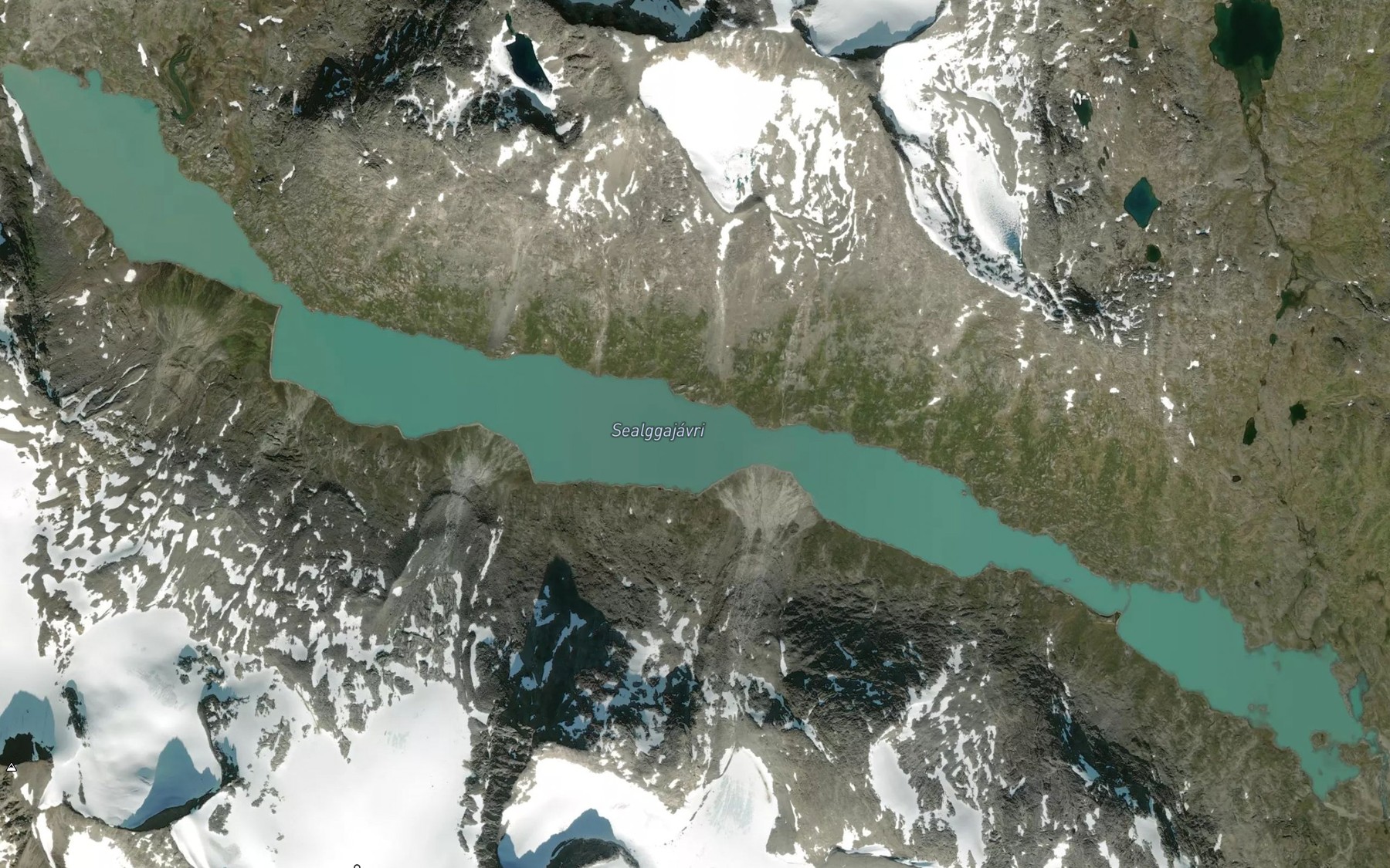 Satellite map of the Sealggajavri
