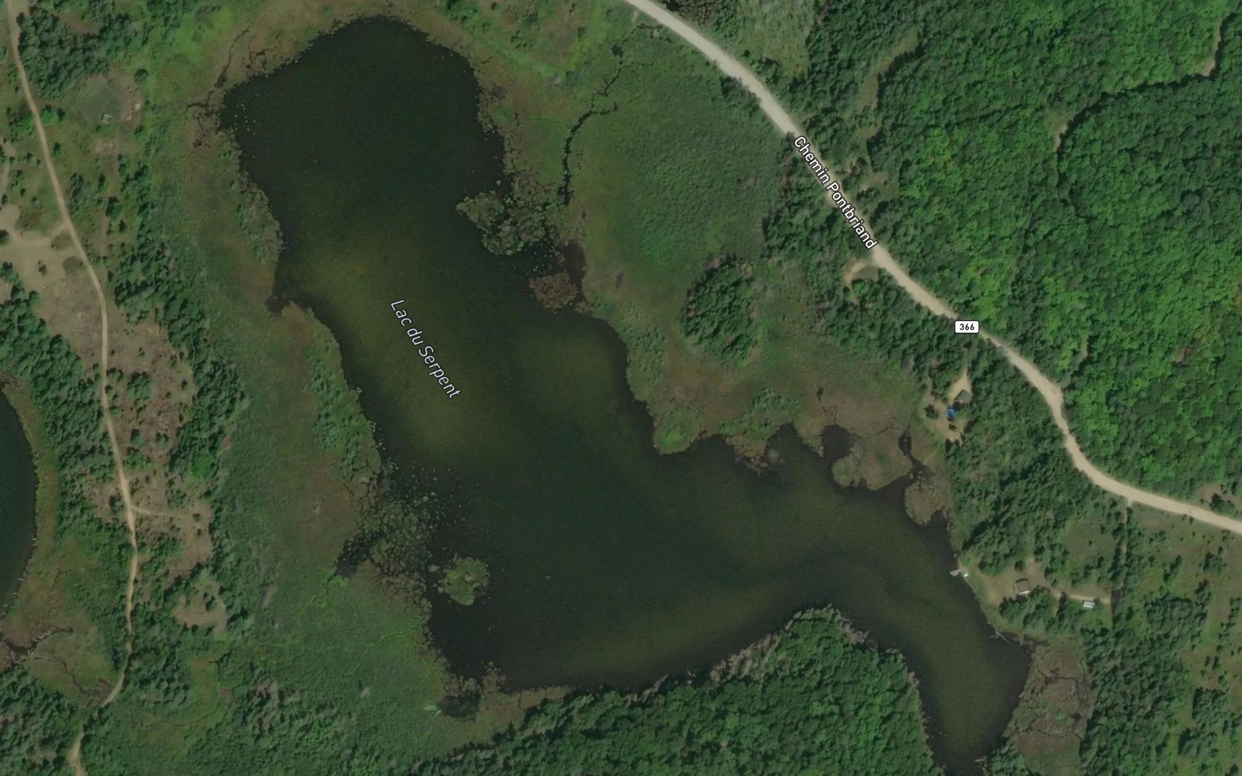 Satellite map of the Lac du Serpent