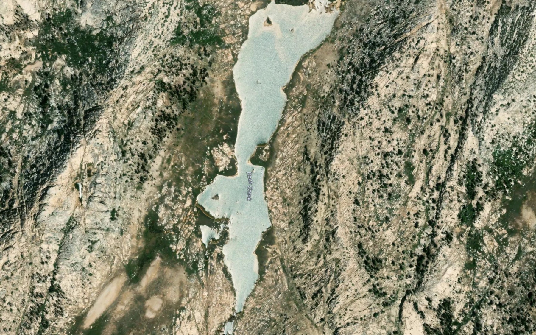 Satellite map of the Rock Island Lake