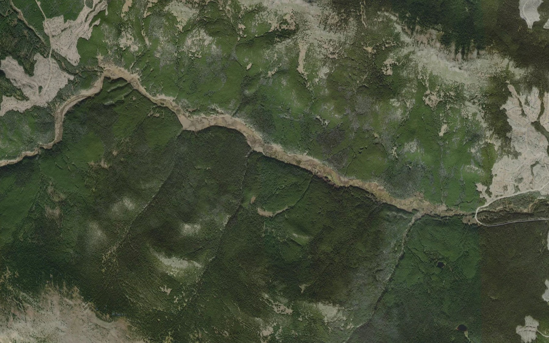 Satellite map of the Panlos Creek